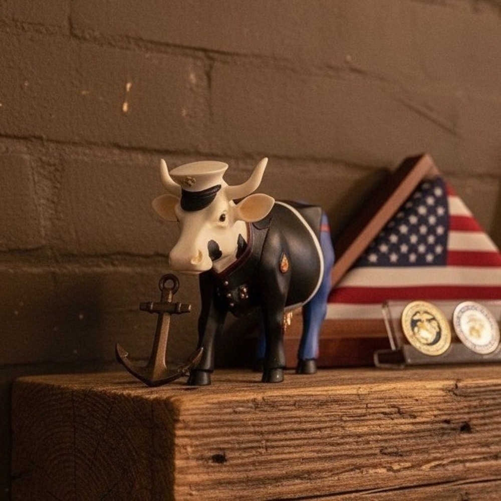 Cow Parade The Few The Proud The Moorines Figurine, Westland Giftware, Box/Tag